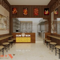 Thiết kế quán gà rán GUMBUK hiện đại kết hợp truyền thống